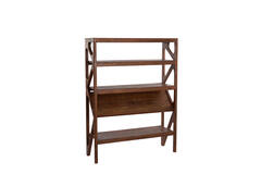 Kast open 120x40x160 cm YUKI acacia hout donker bruin