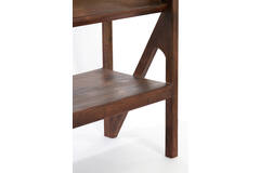 Kast open 120x40x160 cm YUKI acacia hout donker bruin