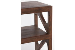 Kast open 120x40x160 cm YUKI acacia hout donker bruin
