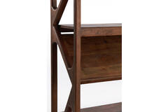 Kast open 120x40x160 cm YUKI acacia hout donker bruin