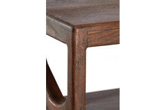 Kast open 120x40x160 cm YUKI acacia hout donker bruin
