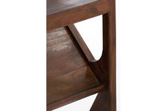 Kast open 120x40x160 cm YUKI acacia hout donker bruin