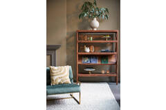 Kast open 120x40x160 cm YUKI acacia hout donker bruin