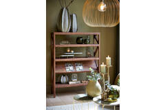 Kast open 120x40x160 cm YUKI acacia hout donker bruin