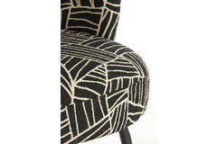 Stoel 68x67x72 cm DIEYDA zwart-wit+zwart