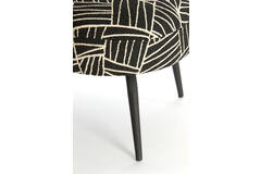 Stoel 68x67x72 cm DIEYDA zwart-wit+zwart