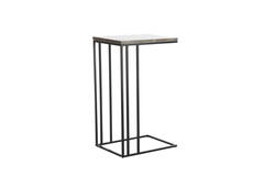 Bijzettafel 41x31x66 cm ROSHAN bruin marmer+zwart