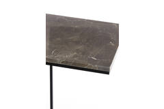 Bijzettafel 41x31x66 cm ROSHAN bruin marmer+zwart