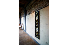 Wine rack 8 bottles 36x6x160 cm MALBEO black