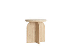 Bijzettafel Ø41x48 cm OTINIA travertin zand