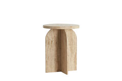 Bijzettafel Ø41x56 cm OTINIA travertin zand