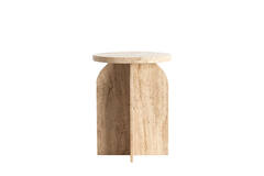 Bijzettafel Ø41x56 cm OTINIA travertin zand