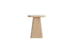 Side table 40x40x49 cm KEPAMI travertine sand