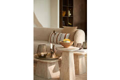 Side table 40x40x49 cm KEPAMI travertine sand