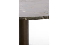 Side table Ø61x41 cm PAZO dark brown marble+dark brown