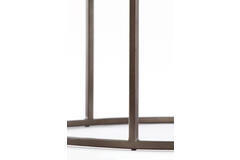 Salontafel S/2 Ø61x37+Ø76x41 cm TALCA donker bruin
