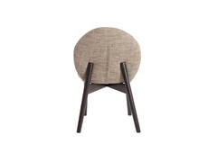 Eetkamerstoel 59x50x83 cm SINOSA bruin-crème+hout dnkr bruin