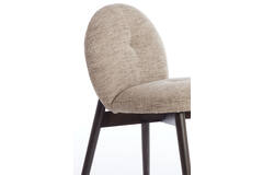 Eetkamerstoel 59x50x83 cm SINOSA bruin-crème+hout dnkr bruin