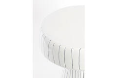 Bijzettafel Ø38x42 cm DAKWA glanzend wit+zwart
