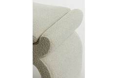 Poef 60x46x46 cm NAFYA bouclé crème