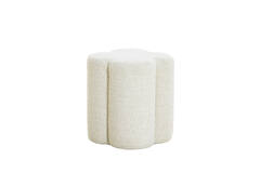 Poef 38x38x45 cm NALANI bouclé crème