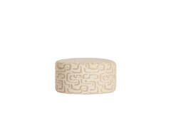Pouf 68x68x35 cm LIBERIA beige+sand