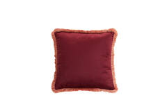 Kussen 45x45 cm LIENA velvet bordeaux-licht roze