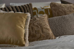 Kussen 60x30 cm LIENA velvet brons-zand