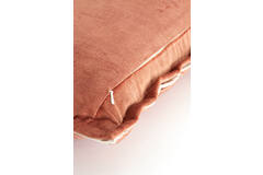 Kussen 60x30 cm BAXLEY velvet oud roze+linnen naturel
