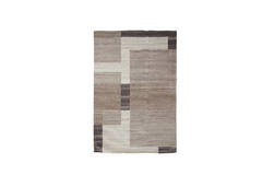 Vloerkleed 200x300 cm ALMAO wol beige+donker bruin