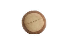 Pouf Ø58x32 cm CALIMA leather brown
