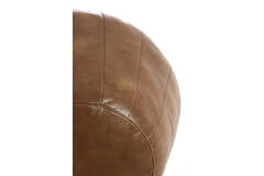 Pouf Ø56x42 cm DOVIO leather brown
