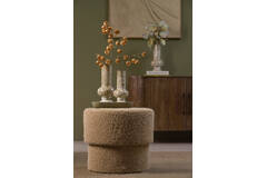 Pouf Ø50x45 cm MUNO dark brown