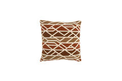 Cushion 45x45 cm FULDOS terra+cream feather filled