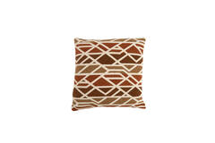 Cushion 45x45 cm FULDOS terra+cream feather filled