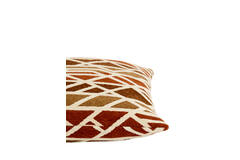 Cushion 45x45 cm FULDOS terra+cream feather filled