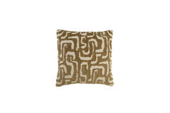 Cushion 45x45 cm ALZEY green-grey+beige feather filled