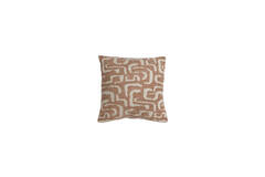Cushion 45x45 cm ALZEY terra+beige feather filled