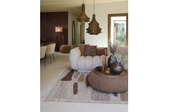 Rug 300x200 cm BUNSI jute natural+brown+ocher yellow