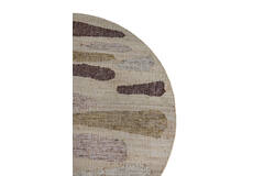 Rug Ø200 cm BUNSI jute natural+brown+ocher yellow