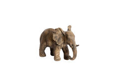 Ornament 30,5x18,5x24 cm ELEPHANT antique dark brown