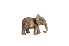 Ornament 30,5x18,5x24 cm ELEPHANT antique dark brown