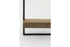 Wall shelf 30x15x50 cm MADDISON wood dark brown