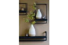 Wall shelf 80x15x24 cm MADDISON wood matt black
