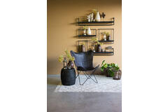 Wall shelf 120x18x24 cm MADDISON wood matt black
