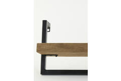 Wall shelf 120x18x24 cm MADDISON wood dark brown