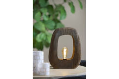 Tafellamp 33x10x40 cm KELAFO hout chocolade bruin