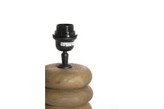 Lamp base Ø12x12 cm BUDONGO wood grey-dark brown