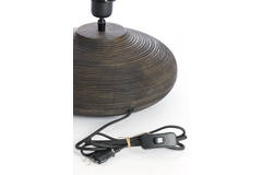 Lamp base Ø30x23 cm KHOMAI wood antique brown
