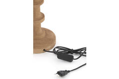 Lamp base Ø16x45 cm CECILY wood matt grey-brown
